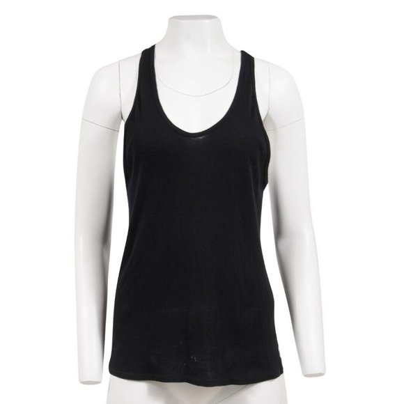 T by Alexander Wang Womens Tank Top Size Large Black 100% Supima Cotton - Picture 1 of 8